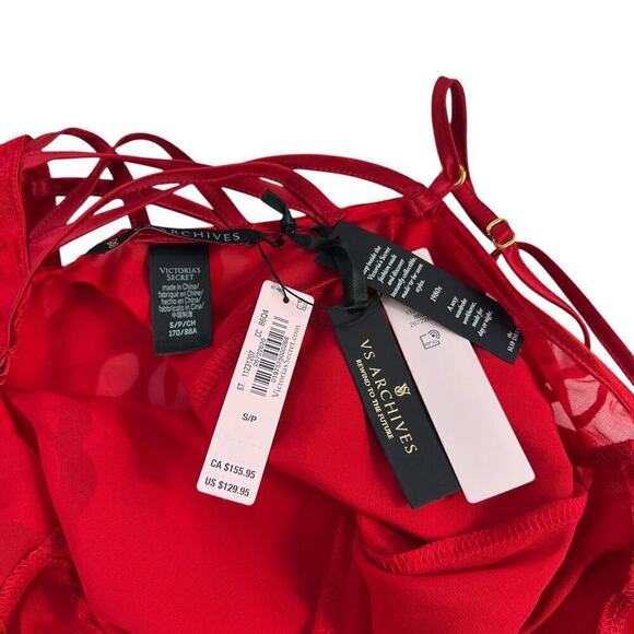 New Women’s Victoria’s Secret Archives Burnout Satin Slip Size S - Picture 4 of 7